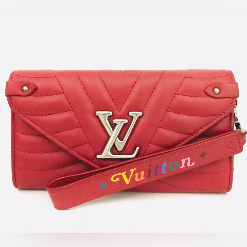263 Louis Vuitton LV New Wave in Quilted Red Calfskin Leather.